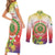 Personalized Comoros Couples Matching Short Sleeve Bodycon Dress and Long Sleeve Button Shirt Coat Of Arms Mix Ylang Ylang Flower - Wonder Print Shop