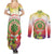 Personalized Comoros Couples Matching Summer Maxi Dress and Long Sleeve Button Shirt Coat Of Arms Mix Ylang Ylang Flower - Wonder Print Shop