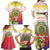 Personalized Comoros Family Matching Off Shoulder Maxi Dress and Hawaiian Shirt Coat Of Arms Mix Ylang Ylang Flower - Wonder Print Shop