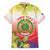 Personalized Comoros Family Matching Short Sleeve Bodycon Dress and Hawaiian Shirt Coat Of Arms Mix Ylang Ylang Flower - Wonder Print Shop