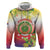 Personalized Comoros Hoodie Coat Of Arms Mix Ylang Ylang Flower - Wonder Print Shop