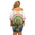 Personalized Comoros Off Shoulder Short Dress Coat Of Arms Mix Ylang Ylang Flower - Wonder Print Shop