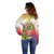 Personalized Comoros Off Shoulder Sweater Coat Of Arms Mix Ylang Ylang Flower - Wonder Print Shop