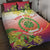 Personalized Comoros Quilt Bed Set Coat Of Arms Mix Ylang Ylang Flower - Wonder Print Shop