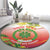 Personalized Comoros Round Carpet Coat Of Arms Mix Ylang Ylang Flower