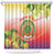 Personalized Comoros Shower Curtain Coat Of Arms Mix Ylang Ylang Flower