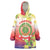 Personalized Comoros Wearable Blanket Hoodie Coat Of Arms Mix Ylang Ylang Flower