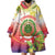 Personalized Comoros Wearable Blanket Hoodie Coat Of Arms Mix Ylang Ylang Flower