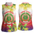 Personalized Comoros Women Sleeveless Polo Shirt Coat Of Arms Mix Ylang Ylang Flower - Wonder Print Shop