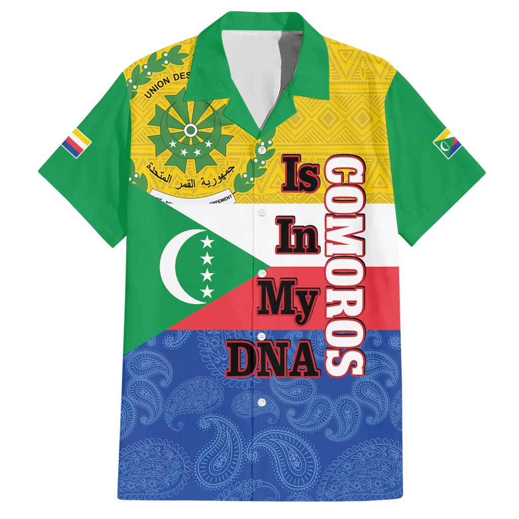 Comoros Is In My DNA Hawaiian Shirt Udzima wa Komori - African Paisley Pattern - Wonder Print Shop