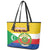 Comoros Is In My DNA Leather Tote Bag Udzima wa Komori - African Paisley Pattern - Wonder Print Shop