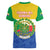 Comoros Is In My DNA Women V-Neck T-Shirt Udzima wa Komori - African Paisley Pattern - Wonder Print Shop