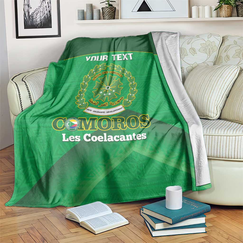 Custom Comoros Football Blanket Allez Les Coelacantes