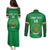 Custom Comoros Football Couples Matching Puletasi and Long Sleeve Button Shirt Allez Les Coelacantes - Wonder Print Shop