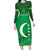 Custom Comoros Football Family Matching Long Sleeve Bodycon Dress and Hawaiian Shirt Allez Les Coelacantes - Wonder Print Shop