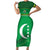 Custom Comoros Football Family Matching Short Sleeve Bodycon Dress and Hawaiian Shirt Allez Les Coelacantes - Wonder Print Shop