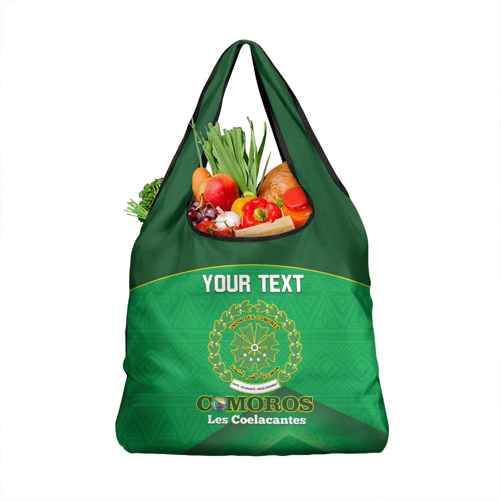 Custom Comoros Football Grocery Bag Allez Les Coelacantes