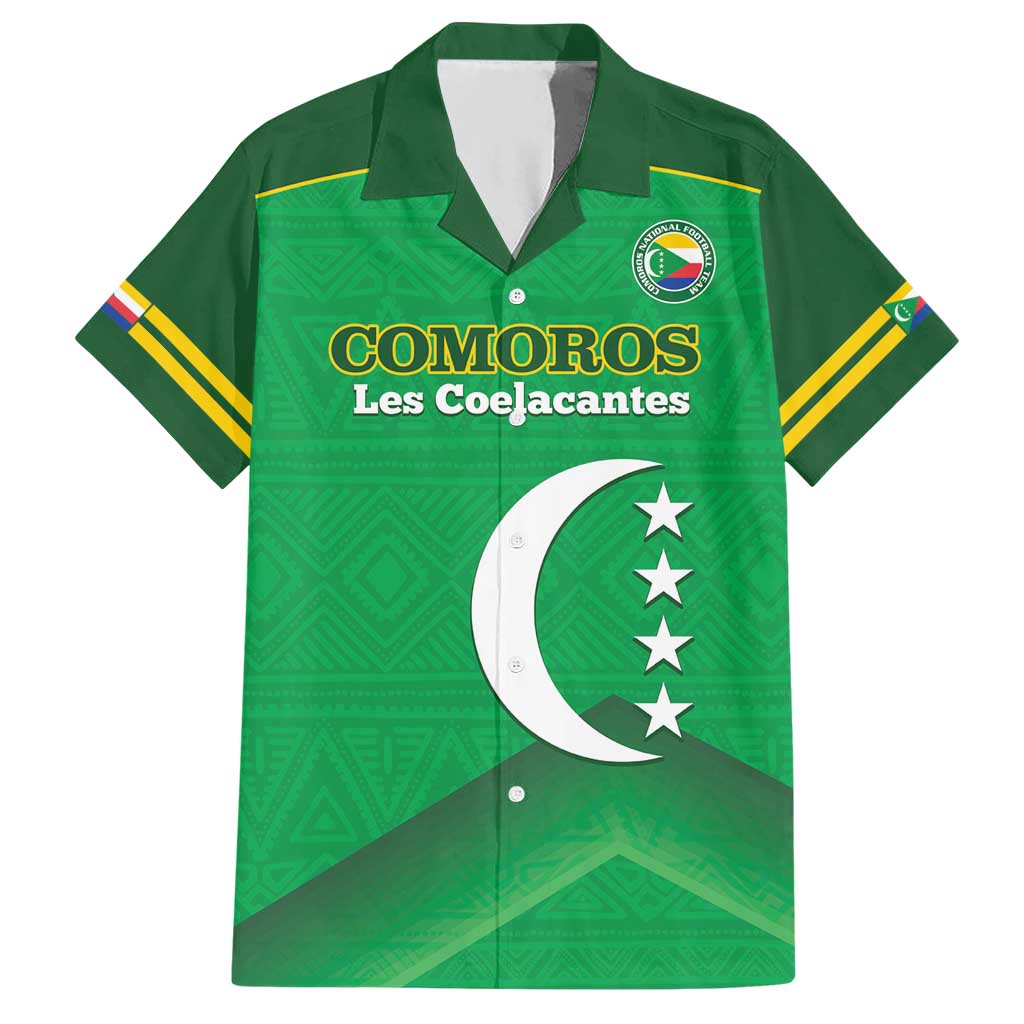 Custom Comoros Football Hawaiian Shirt Allez Les Coelacantes - Wonder Print Shop