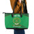 Custom Comoros Football Leather Tote Bag Allez Les Coelacantes - Wonder Print Shop