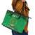 Custom Comoros Football Leather Tote Bag Allez Les Coelacantes - Wonder Print Shop