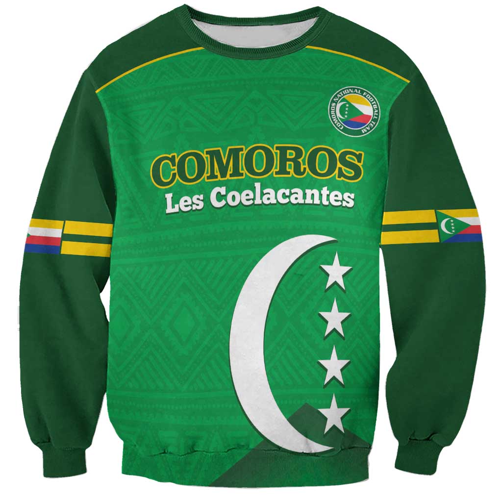 Custom Comoros Football Sweatshirt Allez Les Coelacantes - Wonder Print Shop