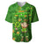 Happy St Patricks Day Baseball Jersey 2024 Irish Shamrocks With Lucky Leprechaun - Wonder Print Shop