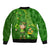 Happy St Patricks Day Bomber Jacket 2024 Irish Shamrocks With Lucky Leprechaun - Wonder Print Shop