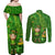 Happy St Patricks Day Couples Matching Off Shoulder Maxi Dress and Long Sleeve Button Shirt 2024 Irish Shamrocks With Lucky Leprechaun - Wonder Print Shop