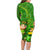 Happy St Patricks Day Family Matching Long Sleeve Bodycon Dress and Hawaiian Shirt 2024 Irish Shamrocks With Lucky Leprechaun - Wonder Print Shop