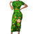 Happy St Patricks Day Family Matching Short Sleeve Bodycon Dress and Hawaiian Shirt 2024 Irish Shamrocks With Lucky Leprechaun - Wonder Print Shop