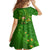 Happy St Patricks Day Kid Short Sleeve Dress 2024 Irish Shamrocks With Lucky Leprechaun - Wonder Print Shop