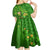 Happy St Patricks Day Kid Short Sleeve Dress 2024 Irish Shamrocks With Lucky Leprechaun - Wonder Print Shop