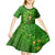 Happy St Patricks Day Kid Short Sleeve Dress 2024 Irish Shamrocks With Lucky Leprechaun - Wonder Print Shop