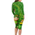 Happy St Patricks Day Long Sleeve Bodycon Dress 2024 Irish Shamrocks With Lucky Leprechaun - Wonder Print Shop