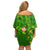 Happy St Patricks Day Off Shoulder Short Dress 2024 Irish Shamrocks With Lucky Leprechaun - Wonder Print Shop