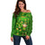 Happy St Patricks Day Off Shoulder Sweater 2024 Irish Shamrocks With Lucky Leprechaun - Wonder Print Shop