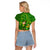 Happy St Patricks Day Raglan Cropped T Shirt 2024 Irish Shamrocks With Lucky Leprechaun - Wonder Print Shop