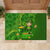 Happy St Patricks Day Rubber Doormat 2024 Irish Shamrocks With Lucky Leprechaun - Wonder Print Shop