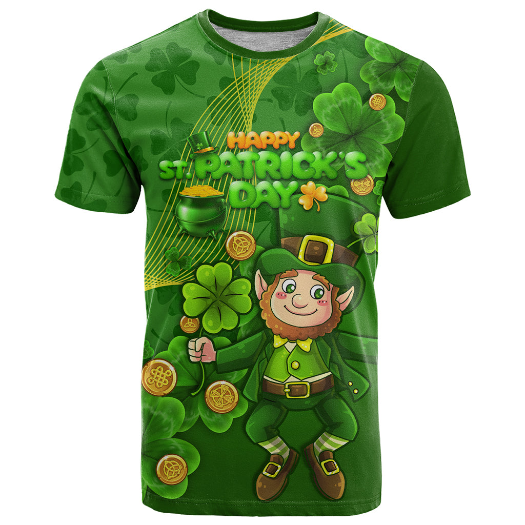 Happy St Patricks Day T Shirt 2024 Irish Shamrocks With Lucky Leprechaun - Wonder Print Shop