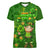 Happy St Patricks Day Women V Neck T Shirt 2024 Irish Shamrocks With Lucky Leprechaun - Wonder Print Shop