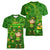 Happy St Patricks Day Women V Neck T Shirt 2024 Irish Shamrocks With Lucky Leprechaun - Wonder Print Shop