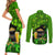 Happy St Patricks Day Couples Matching Short Sleeve Bodycon Dress and Long Sleeve Button Shirt La Fheile Padraig Shamrock Style - Wonder Print Shop