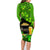 Happy St Patricks Day Family Matching Long Sleeve Bodycon Dress and Hawaiian Shirt La Fheile Padraig Shamrock Style - Wonder Print Shop