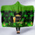 Happy St Patricks Day Hooded Blanket La Fheile Padraig Shamrock Style