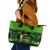 Happy St Patricks Day Leather Tote Bag La Fheile Padraig Shamrock Style - Wonder Print Shop