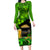 Happy St Patricks Day Long Sleeve Bodycon Dress La Fheile Padraig Shamrock Style - Wonder Print Shop