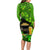 Happy St Patricks Day Long Sleeve Bodycon Dress La Fheile Padraig Shamrock Style - Wonder Print Shop