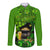 Happy St Patricks Day Long Sleeve Button Shirt La Fheile Padraig Shamrock Style - Wonder Print Shop