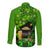 Happy St Patricks Day Long Sleeve Button Shirt La Fheile Padraig Shamrock Style - Wonder Print Shop