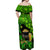 Happy St Patricks Day Off Shoulder Maxi Dress La Fheile Padraig Shamrock Style - Wonder Print Shop